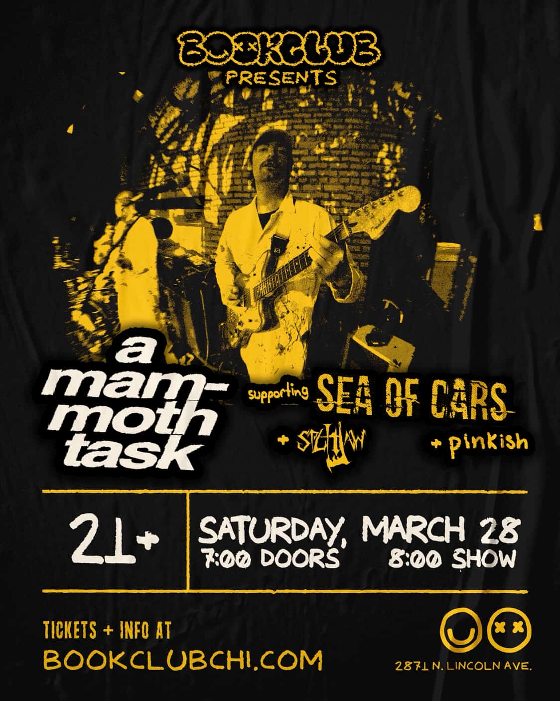 @ Bookclub with Sea of Cars, Pinkish, and Splitjaw